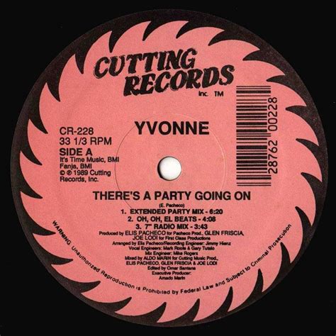 Yvonne Theres A Party Going On 1989 Vinyl Discogs