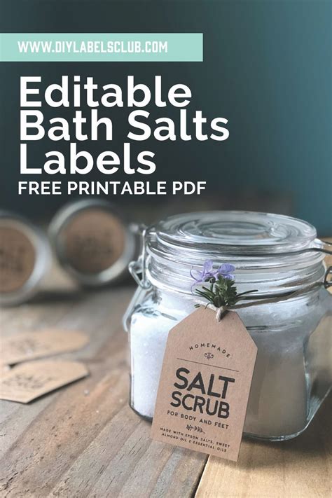 Lavender Mint Bath Salts Labels Tutorial — Diy Labels Club Bath Salt
