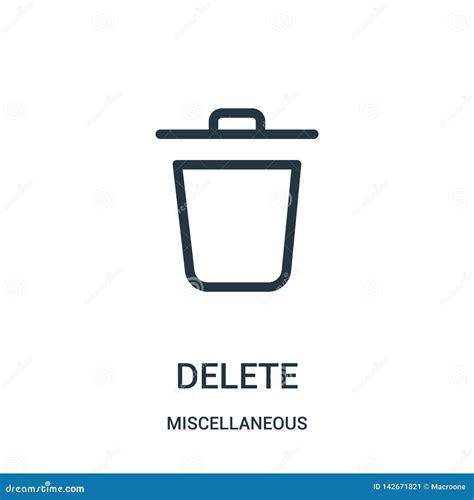 Delete Icon Vector From Miscellaneous Collection Thin Line Delete