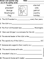 In the actual social studies exam calculator allowed. Spelling Activities and Worksheets for Presidents Day - Enchanted Learning Software