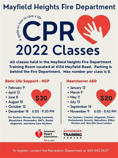 Mayfield Heights Fire Dept Cpr Classes Mayfield Heights Oh
