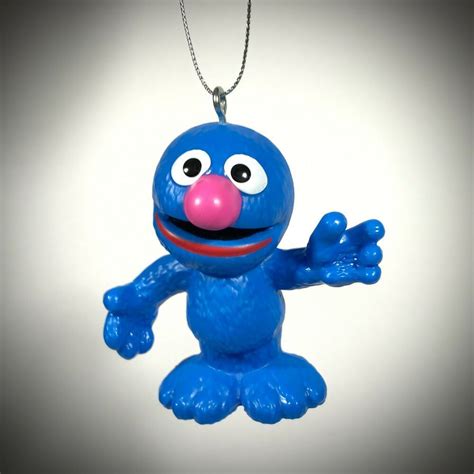 3 Waving Grover Ornament Blue Sesame Street Muppet Christmas Tree