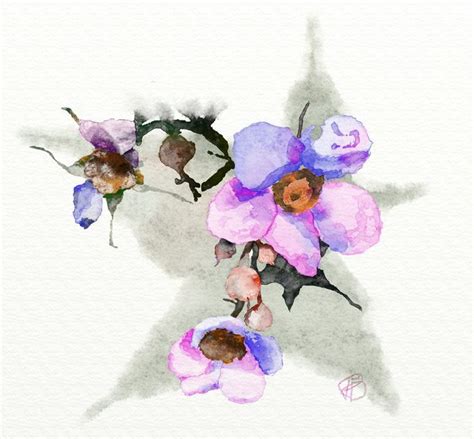 Woodland Wild Flowers Watercolor Done With Artrage 5 Watercolour