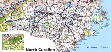 Map Of Us With Nc Highlighted North Carolina Map Lovely Printable In