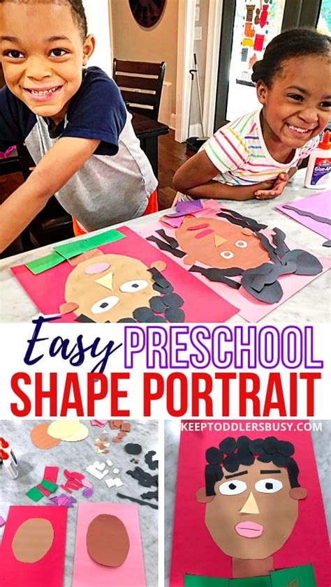 Fun And Easy Preschool Portrait Activity Shape Self Portraits
