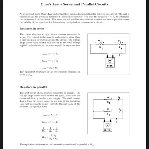 Ohms Law Series And Parallel Circuits As We Saw
