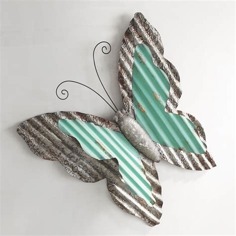 Visual art decor beautiful flowers wall art abstract teal magnolia blossom over sea canvas prints gallery wrap floral decoration modern living room bedroom home artwork gift. Turquoise Butterfly Wall Decor Teal | Outdoor metal wall ...