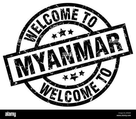 Welcome To Myanmar Black Stamp Stock Vector Image And Art Alamy
