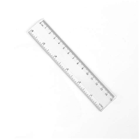 Plastic Clear Straight Hard Ruler Flexible Ruler With Inches And Metric