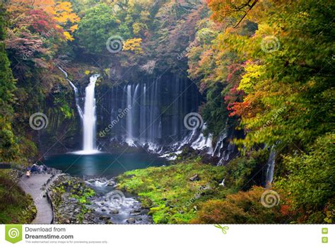 Autumn Scene Of Shiraito Waterfall Stock Photo Image Of