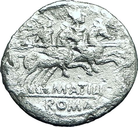 Roman Republic 148bc Rome Genuine Ancient Silver Roman Coin Gemini