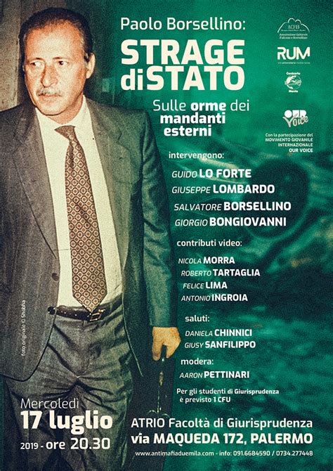 .delle indagini sulla strage di via d'amelio a carico degli ex pm carmelo petralia e annamaria palma. ''Paolo Borsellino: strage di Stato. Sulle orme dei ...