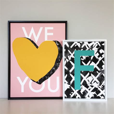 We Love You Typographic Print By Wonder And Rah