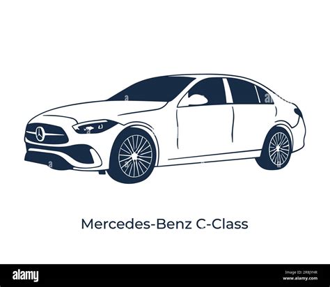 Vector Silhouettes Icons Of Mercedes Brand Cars Stock Vector Image