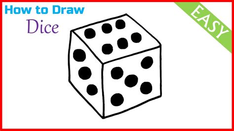 How To Draw Dice Step By Step Dice Drawing Easy Creative Drawing