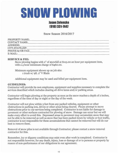Efficient And Professional Snow Removal Proposal Template