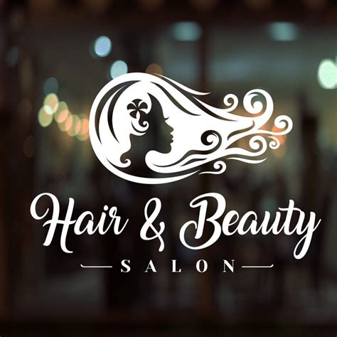 Hair Beauty Salon Shop Vinyl Sign Women Hairdressers Window Lettering