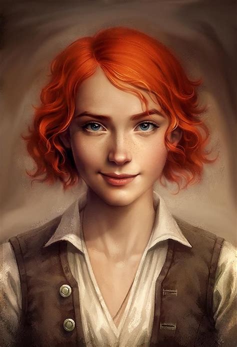 Harpsy Chord Elf Art Red Hair Elf Redhead Art