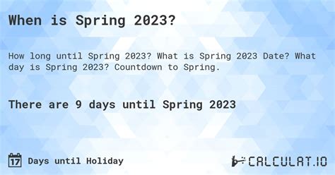 When Is Spring 2025 Calculatio