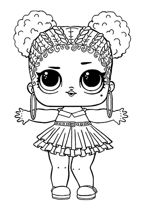 Miss baby lol doll coloring pages. Doll purple Queen LOL - Coloring pages for you