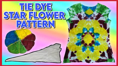 How To Tie Dye Star Flower Pattern Tie Dye Tutorial Mandala Youtube