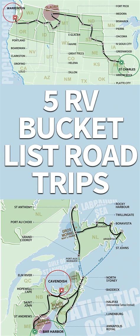 Rv Destinations Top 5 Places For Your Bucket List Rv Road Trip Rv