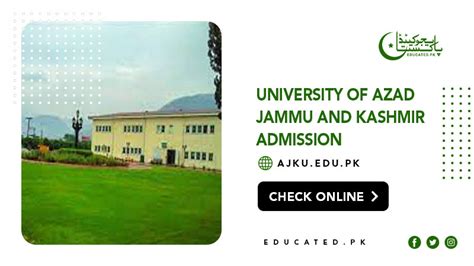 University Of Azad Jammu And Kashmir Admissions 2024