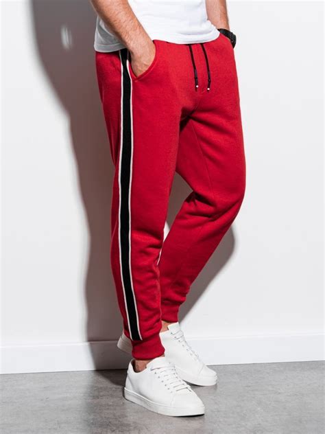 Mens Sweatpants Red P898 Modone Wholesale Clothing For Men