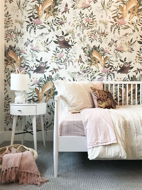 Woodland Wonderland Inspired Little Girls Room Interior Furnishings By