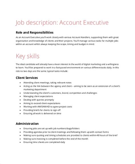 This role involves organizing and storing documents, making purchase orders, updating records, and responding to order issues. Project Account Job Description Samples & Templates Download