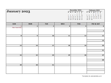 2023 Uae Calendar For Vacation Tracking Free Printable Templates