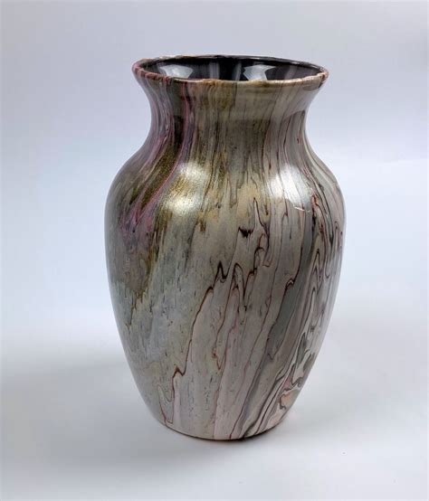 Beautiful Matching Vase And Canvas Set An Acrylic Paint Pouring Technique Desert Hippie Arts