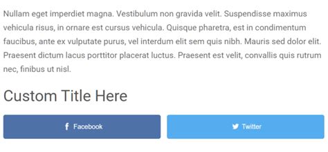 Show Facebook And Twitter Share Buttons Via Shortcode And Widget Wp Missing