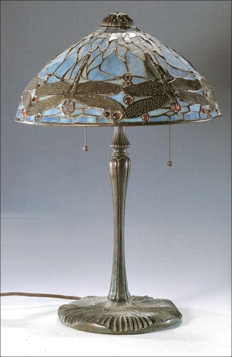 1930 Louis Comfort Tiffany Dragonfly Stained Glass Lamps