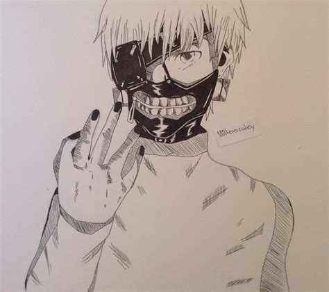My drawing of kaneki ken from the new anime series tokyo ghoul:re. Kaneki Ken Drawing | Ghoul Amino