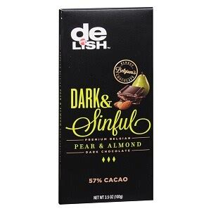 Good Delish Premium Belgian Dark Chocolate Bar Pear Almond