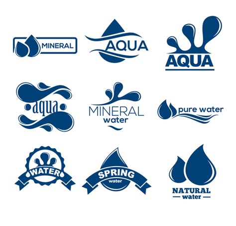 Mineral Water Logos Creative Vector Welovesolo