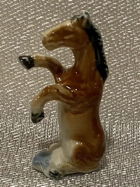 Vintage Made In Japan Porcelain Rearing Pony Horse Animal Figurine Foal