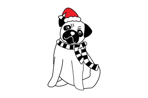 Download Christmas Pug (SVG Cut file) by Creative Fabrica Crafts ...