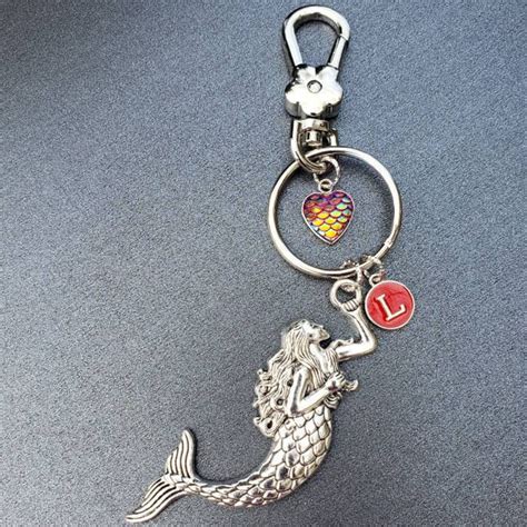 Personalized Keychain For Women Mermaid Keychain Beach T Etsy