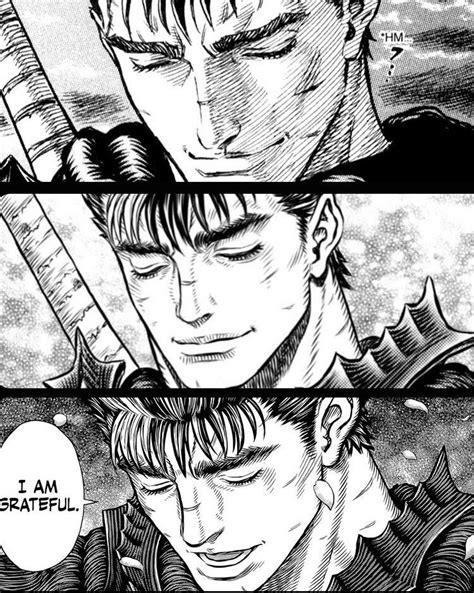 Common Thing When Guts Is Happy Is He Has His Eyes Closed While Lookin