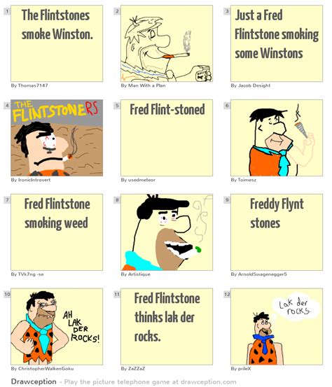 The Flintstones Smoke Winston Drawception
