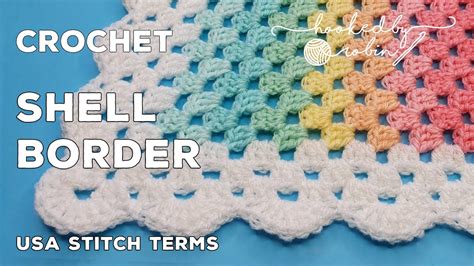Crochet Border For Granny Blankets Shell Scalloped Edge Easy Youtube