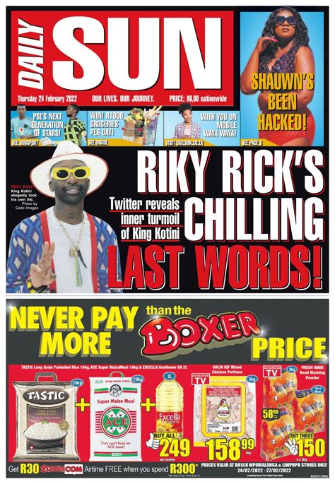 Daily Sun February 24 2022 Newspaper Get Your Digital Subscription