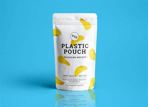 Mockup psd is very well organized with several customizations. Free Standing Plastic Pouch Packaging Mockup PSD | 디자인