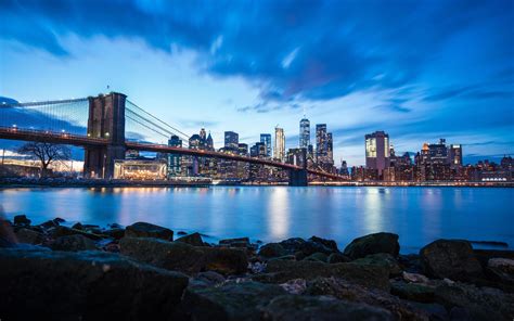 You are on page 1 of 388. Download wallpapers Brooklyn Bridge, 4k, New York, nightscapes, skyscrapers, NYC, America, USA ...