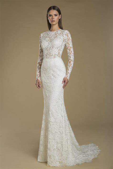 Long Sleeve Lace Sheath Wedding Dress Kleinfeld Bridal