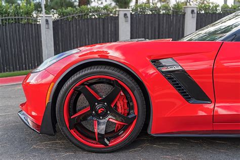 Red Chevrolet Corvette Zo6 C7 Gets Red And Black