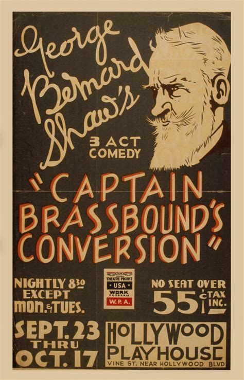 Bernard Shaw Vintage Comedy Poster Free Stock Photo Public Domain
