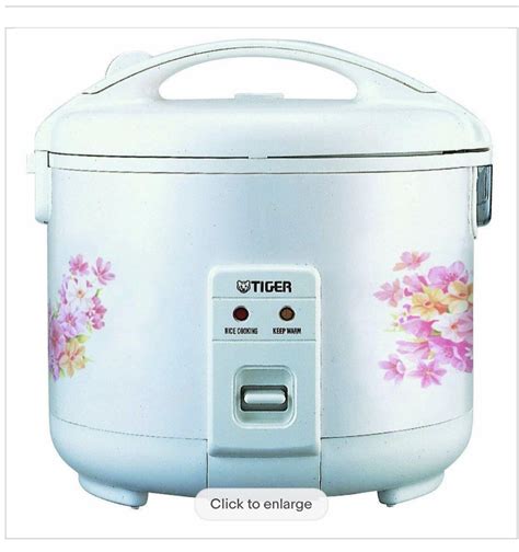 Tiger JNP FL Cup Uncooked Rice Cooker And Warmer Floral